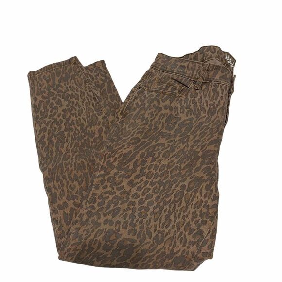 Style & Co Wild Puma Skinny Jeans Curvy Mid Rise Tummy Control Animal Print 6 - Picture 13 of 15